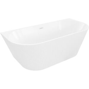 MEXEN/S Oris volně stojící vana nástěnná reliéf 150 x 75, bílá, sifon a přepad bílá 52871507500-20 obraz