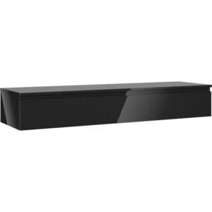 MEXEN/S Orio koupelnová skříňka pod umyvadlo 160 cm s deskou, 1 šuplík, černá lesk 91A10-16023-1-BFC70 obraz