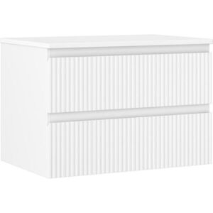 MEXEN/S Rivel koupelnová skříňka pod umyvadlo 70 cm s deskou, 2 zásuvky, reliéf , bílá mat 91A20-07047-2-BFFC01 obraz