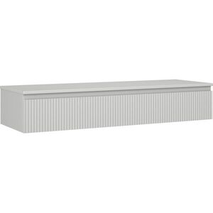 MEXEN/S Rivel koupelnová skříňka pod umyvadlo 140 cm s deskou, 1 šuplík, reliéf , šedá mat 91A20-14023-1-BFC62 obraz