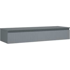 MEXEN/S Rivel koupelnová skříňka pod umyvadlo 140 cm s deskou, 1 šuplík, reliéf , grafit mat 91A20-14023-1-BFC66 obraz