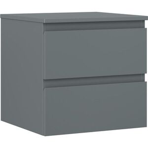 MEXEN/S Orio koupelnová skříňka pod umyvadlo 50 cm s deskou, 2 zásuvky, grafit mat 91A10-05047-2-BFFC66 obraz