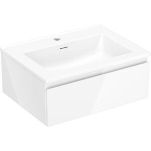 MEXEN/S Orio koupelnová skříňka 60 cm s umyvadlem Otis, 1 šuplík, bílá lesk 91A10-06023-1-BF00-W18M00 obraz