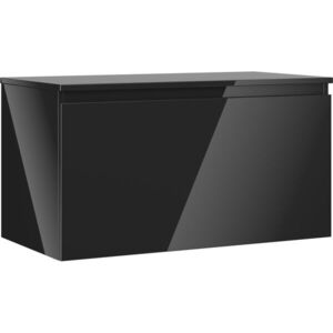 MEXEN/S Orio koupelnová skříňka pod umyvadlo 90 cm s deskou, 1 šuplík, černá lesk 91A10-09047-1-BFC70 obraz