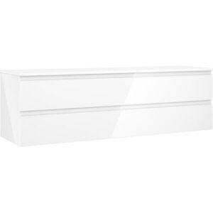 MEXEN/S Orio koupelnová skříňka pod umyvadlo 160 cm s deskou, 2 zásuvky, bílá lesk 91A10-16047-2-BFFC00 obraz