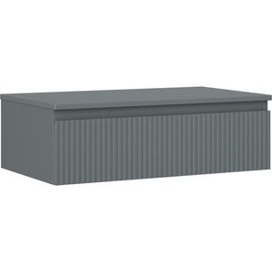 MEXEN/S Rivel koupelnová skříňka pod umyvadlo 80 cm s deskou, 1 šuplík, reliéf , grafit mat 91A20-08023-1-BFC66 obraz