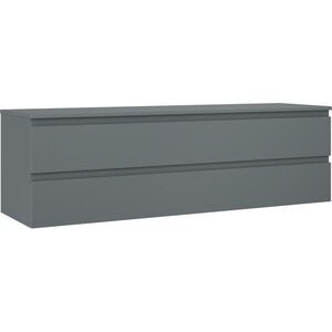 MEXEN/S Orio koupelnová skříňka pod umyvadlo 160 cm s deskou, 2 zásuvky, grafit mat 91A10-16047-2-BFFC66 obraz