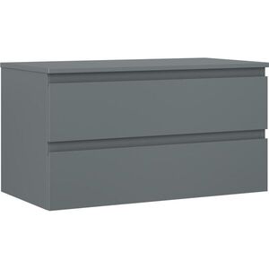 MEXEN/S Orio koupelnová skříňka pod umyvadlo 90 cm s deskou, 2 zásuvky, grafit mat 91A10-09047-2-BFFC66 obraz