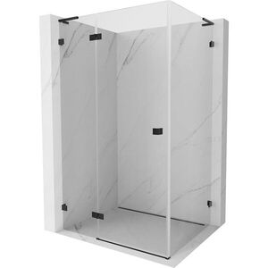 MEXEN/S Lunar L sprchový kout dveře křídlové levá 75 x 90, transparent, černá 834L-075-090-70-00-L obraz