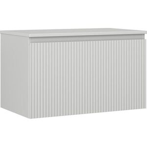 MEXEN/S Rivel koupelnová skříňka pod umyvadlo 80 cm s deskou, 1 šuplík, reliéf , šedá mat 91A20-08047-1-BFC62 obraz