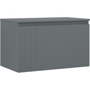 MEXEN/S Rivel koupelnová skříňka pod umyvadlo 80 cm s deskou, 1 šuplík, reliéf , grafit mat 91A20-08047-1-BFC66 obraz