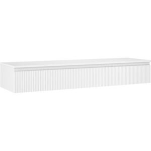 MEXEN/S Rivel koupelnová skříňka pod umyvadlo 160 cm s deskou, 1 šuplík, reliéf , bílá mat 91A20-16023-1-BFC01 obraz