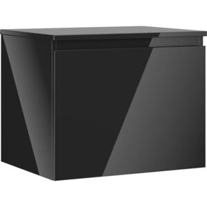 MEXEN/S Orio koupelnová skříňka pod umyvadlo 60 cm s deskou, 1 šuplík, černá lesk 91A10-06047-1-BFC70 obraz