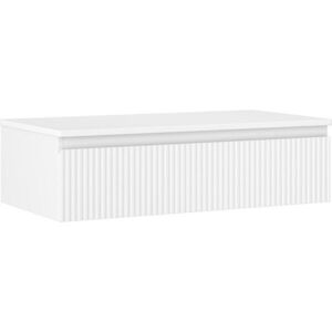 MEXEN/S Rivel koupelnová skříňka pod umyvadlo 90 cm s deskou, 1 šuplík, reliéf , bílá mat 91A20-09023-1-BFC01 obraz