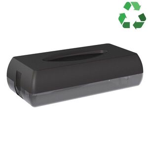 SAPHO ECOLORED zásobník na papírové kapesníky, 27x13x7cm, ABS, Soft Touch, černá mat A68700VB obraz
