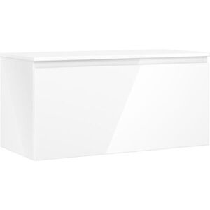 MEXEN/S Orio koupelnová skříňka pod umyvadlo 100 cm s deskou, 1 šuplík, bílá lesk 91A10-10047-1-BFC00 obraz