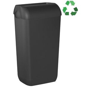 SAPHO ECOLORED odpadkový koš nástěnný s víkem 23l, ABS, Soft Touch, černá mat A74020VB obraz