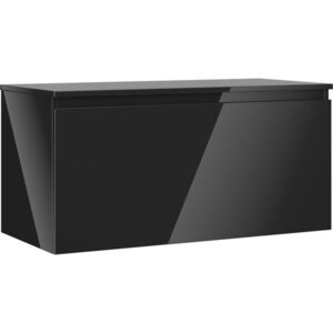 MEXEN/S Orio koupelnová skříňka pod umyvadlo 100 cm s deskou, 1 šuplík, černá lesk 91A10-10047-1-BFC70 obraz