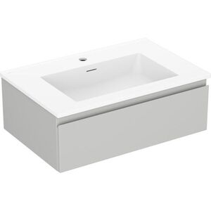 MEXEN/S Orio koupelnová skříňka 70 cm s umyvadlem Otis, 1 šuplík, šedá mat/bílá mat 91A10-07023-1-BF62-W18M01 obraz
