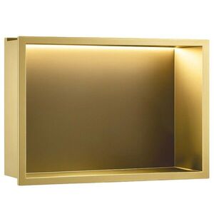 REA VESTAVNÁ KOUPELNOVÁ POLICE LED 30x45 brush gold REA-08545 obraz