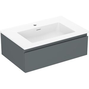 MEXEN/S Orio koupelnová skříňka 70 cm s umyvadlem Otis, 1 šuplík, grafit mat/bílá mat 91A10-07023-1-BF66-W18M01 obraz