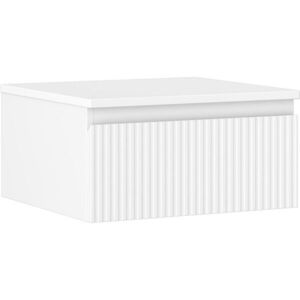 MEXEN/S Rivel koupelnová skříňka pod umyvadlo 50 cm s deskou, 1 šuplík, reliéf , bílá mat 91A20-05023-1-BFC01 obraz
