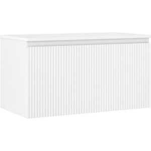 MEXEN/S Rivel koupelnová skříňka pod umyvadlo 90 cm s deskou, 1 šuplík, reliéf , bílá mat 91A20-09047-1-BFC01 obraz