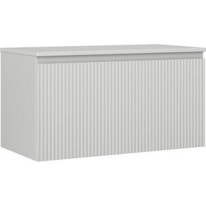 MEXEN/S Rivel koupelnová skříňka pod umyvadlo 90 cm s deskou, 1 šuplík, reliéf , šedá mat 91A20-09047-1-BFC62 obraz