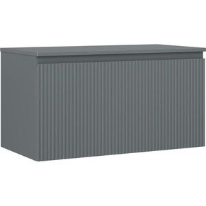 MEXEN/S Rivel koupelnová skříňka pod umyvadlo 90 cm s deskou, 1 šuplík, reliéf , grafit mat 91A20-09047-1-BFC66 obraz