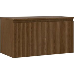 MEXEN/S Rivel koupelnová skříňka pod umyvadlo 90 cm s deskou, 1 šuplík, reliéf , ořech 91A20-09047-1-BFC86 obraz