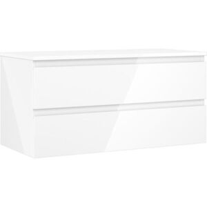 MEXEN/S Orio koupelnová skříňka pod umyvadlo 100 cm s deskou, 2 zásuvky, bílá lesk 91A10-10047-2-BFFC00 obraz