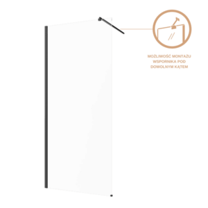 INVENA Walk-in II 90x200cm, čirá 8mm shiny-glass, černá AK-32-191-S obraz