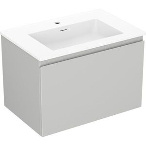 MEXEN/S Orio koupelnová skříňka 70 cm s umyvadlem Otis, 1 šuplík, šedá mat/bílá mat 91A10-07047-1-BF62-W18M01 obraz