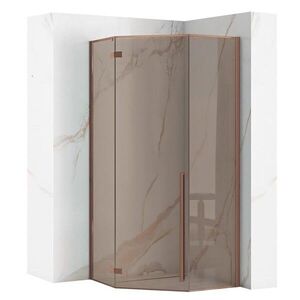 REA/S Sprchový kout DIAMOND 90x90 COPPER BRUSH + sprchová vanička Diamond, černá KPL-K7966 obraz