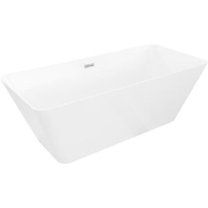 MEXEN/S Velo Slim volně stojící vana 170 x 75, bílá, sifon a přepad chrom 52811707500-01 obraz