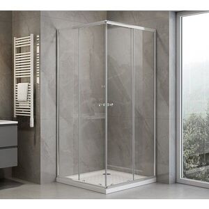 AQUALINE AGGA čtvercová sprchová zástěna 700x700, čiré sklo HLF707Y obraz