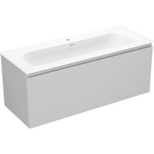 MEXEN/S Orio koupelnová skříňka 120 cm s umyvadlem Vela, 1 šuplík, šedá mat/bílá mat 91A10-12047-1-BF62-W23M01 obraz
