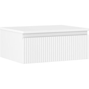 MEXEN/S Rivel koupelnová skříňka pod umyvadlo 60 cm s deskou, 1 šuplík, reliéf , bílá mat 91A20-06023-1-BFC01 obraz