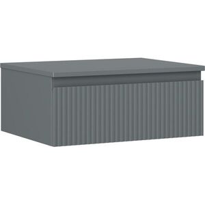 MEXEN/S Rivel koupelnová skříňka pod umyvadlo 60 cm s deskou, 1 šuplík, reliéf , grafit mat 91A20-06023-1-BFC66 obraz