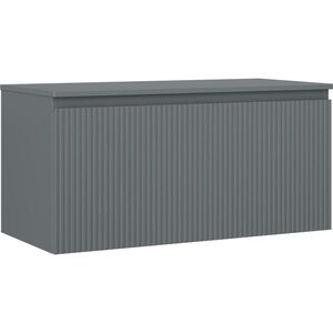MEXEN/S Rivel koupelnová skříňka pod umyvadlo 100 cm s deskou, 1 šuplík, reliéf , grafit mat 91A20-10047-1-BFC66 obraz