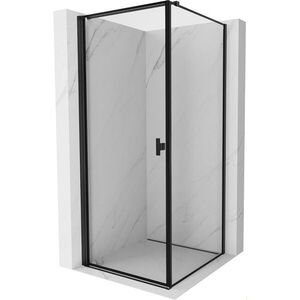 MEXEN/S Mist-B sprchový kout dveře křídlové levá 70 x 70, černá okraj, černá 8A2T-070-070-70-70-L obraz