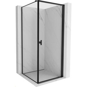 MEXEN/S Mist-B sprchový kout dveře křídlové pravá 70 x 70, černá okraj, černá 8A2T-070-070-70-70-P obraz