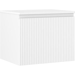 MEXEN/S Rivel koupelnová skříňka pod umyvadlo 60 cm s deskou, 1 šuplík, reliéf , bílá mat 91A20-06047-1-BFC01 obraz