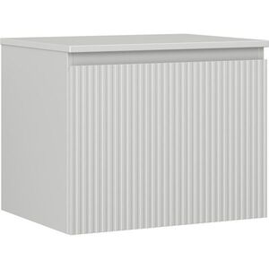 MEXEN/S Rivel koupelnová skříňka pod umyvadlo 60 cm s deskou, 1 šuplík, reliéf , šedá mat 91A20-06047-1-BFC62 obraz
