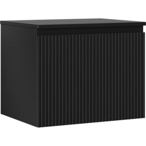 MEXEN/S Rivel koupelnová skříňka pod umyvadlo 60 cm s deskou, 1 šuplík, reliéf , černá mat 91A20-06047-1-BFC71 obraz