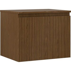 MEXEN/S Rivel koupelnová skříňka pod umyvadlo 60 cm s deskou, 1 šuplík, reliéf , ořech 91A20-06047-1-BFC86 obraz