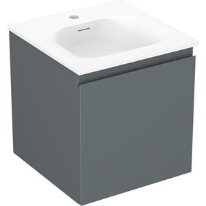 MEXEN/S Orio koupelnová skříňka 45 cm s umyvadlem Vela, 1 šuplík, grafit mat/bílá mat 91A10-04547-1-BF66-W23M01 obraz