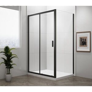 POLYSAN EASY BLACK obdélníkový sprchový kout 1200x700, čiré sklo L/P varianta EL1215B-01 obraz