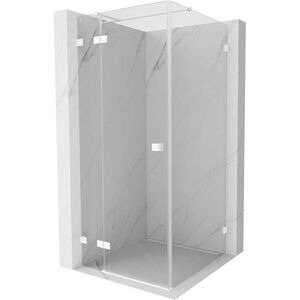 MEXEN/S Lunar T sprchový kout dveře křídlové levá 90 x 90, transparent, bílá 834T-090-090-20-00-L obraz