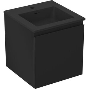 MEXEN/S Orio koupelnová skříňka 45 cm s umyvadlem Otis, 1 šuplík, černá mat 91A10-04547-1-BF71-W18M71 obraz